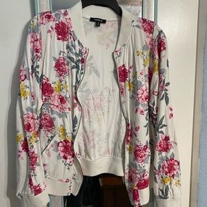 Torrid floral bomber jacket